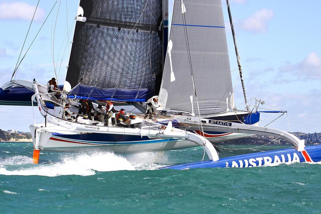 Team Australia (Sean Langman) - Start of Coastal Classic 2013, Waitemata Harbour, October 25, 2013 © Richard Gladwell www.photosport.co.nz